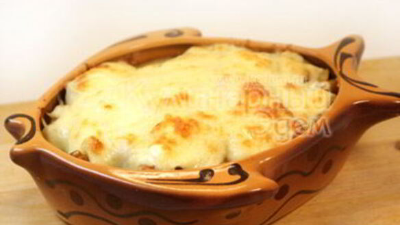 ШАГ 8. картофельное пюре под шампиньонами