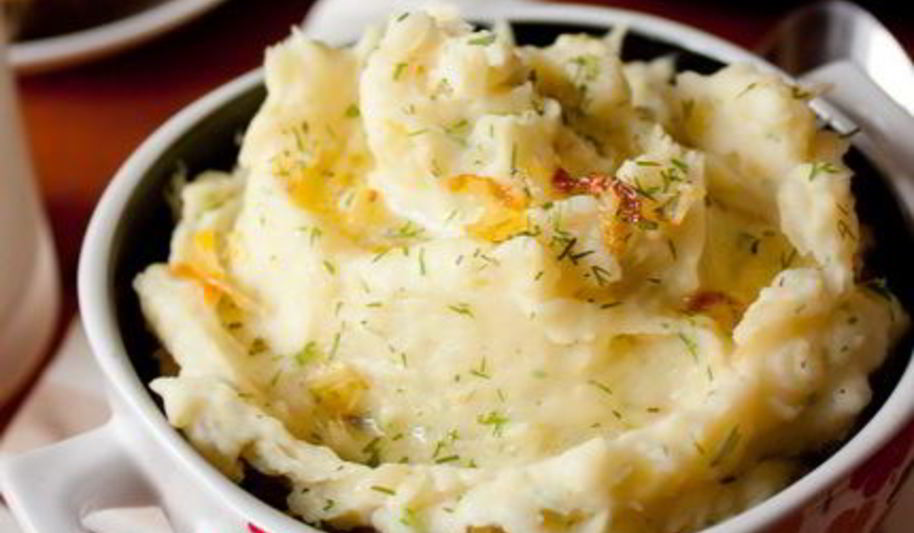 Рецепт картофельное пюре с карамелизированным луком