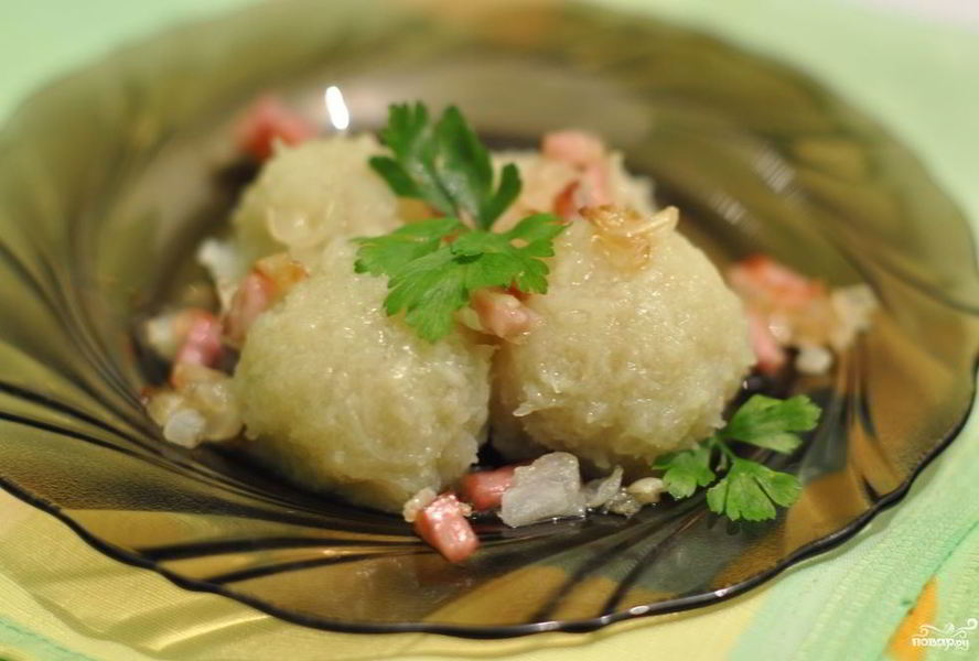 Картофельные клецки постные