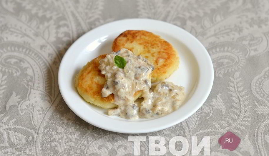 Рецепт картофельные котлеты с грибным соусом