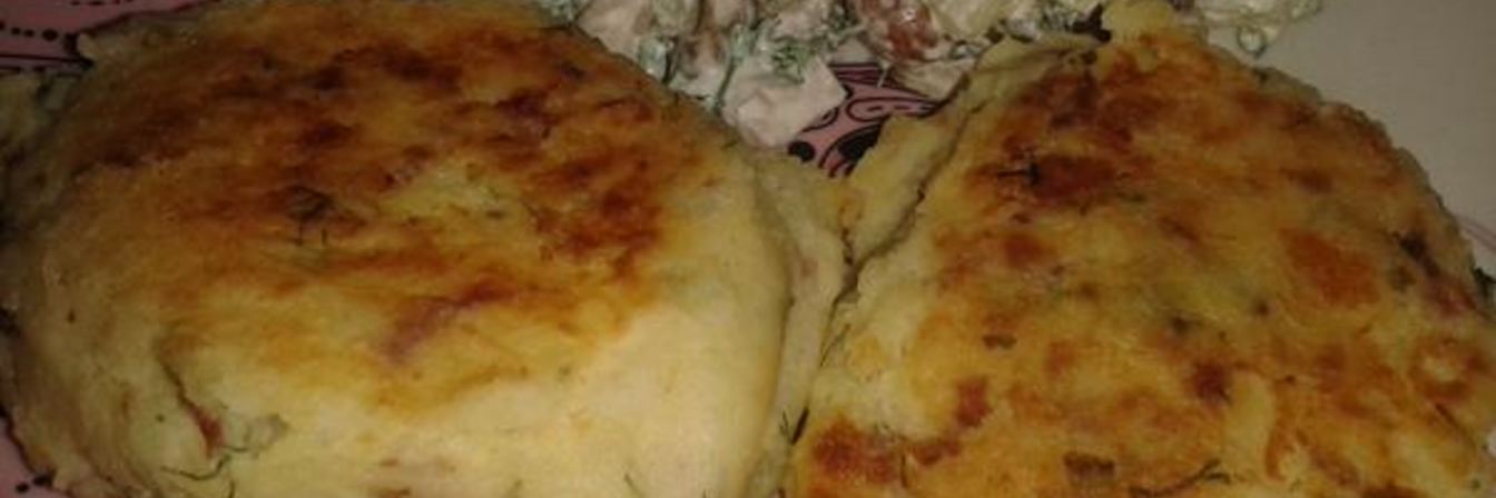 Картофельные котлеты с колбасным фаршем