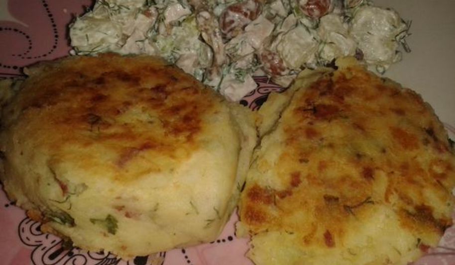 Рецепт картофельные котлеты с колбасным фаршем