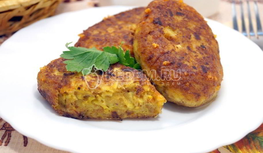 Рецепт котлетки из кабачков с сыром