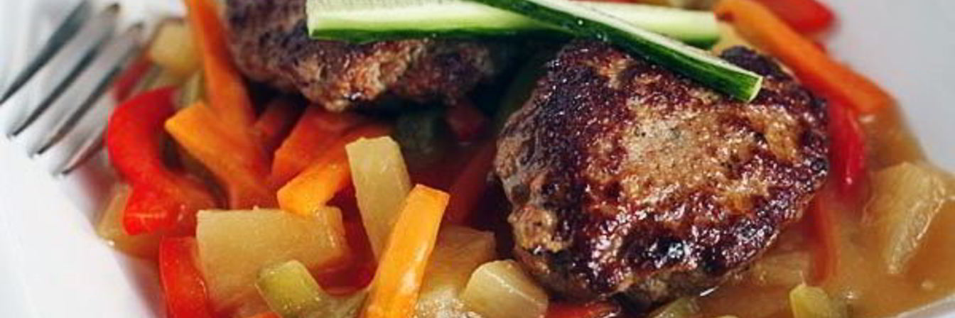 Котлеты из индейки с кисло-сладким соусом