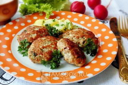 Котлеты с сыром и отварным яйцом