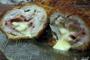 Котлеты с ветчиной и сыром