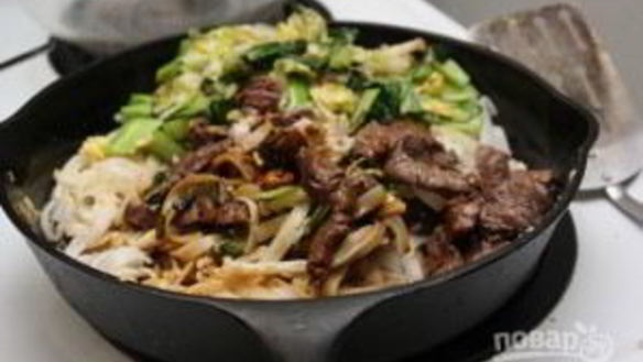 ШАГ 8. лапша с говядиной и китайской капустой
