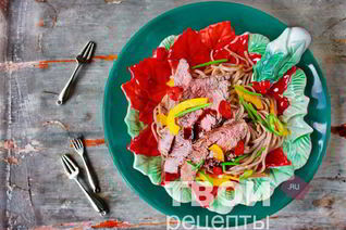 Лапша с говядиной