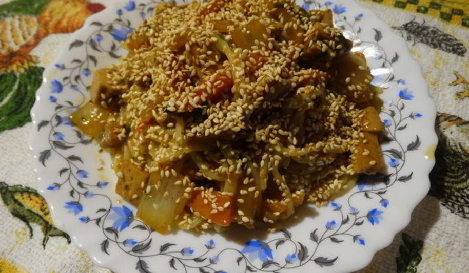 Рецепт лапша с сыром тофу
