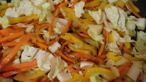 ШАГ 13. лапша с сыром тофу