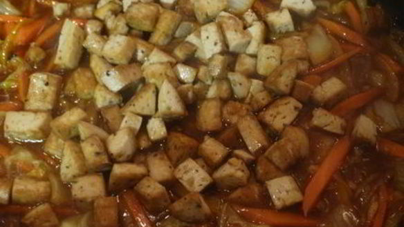 ШАГ 16. лапша с сыром тофу