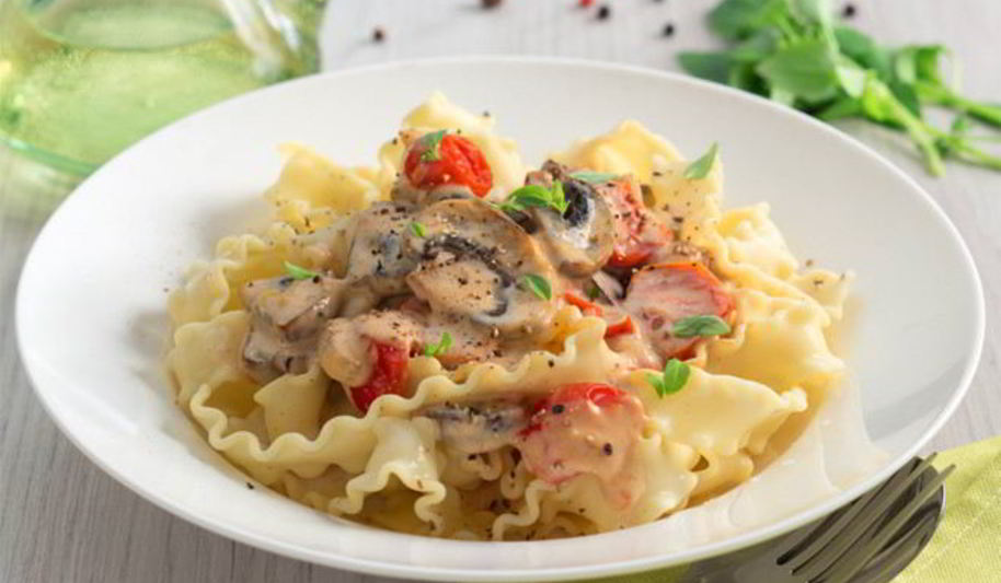 Рецепт лапша со сливочным соусом