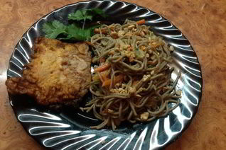 Лапша соба с овощами