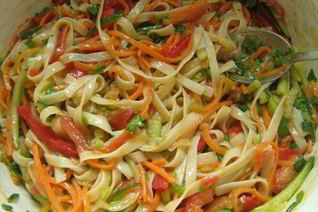 Лапша удон с овощами