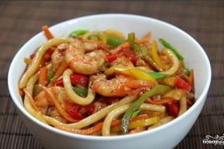 Лапша в воке