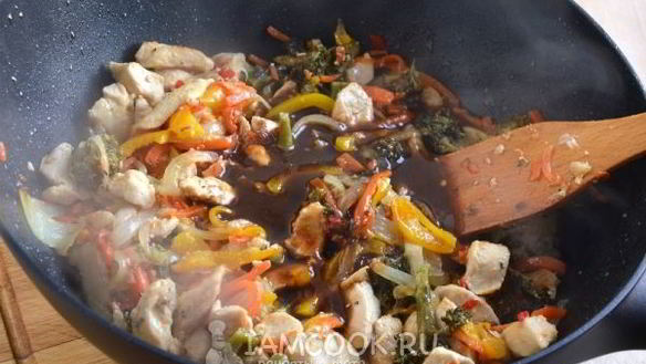 ШАГ 11. лапша вок с курицей