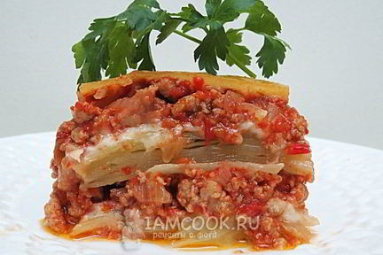 Капустная лазанья с фаршем