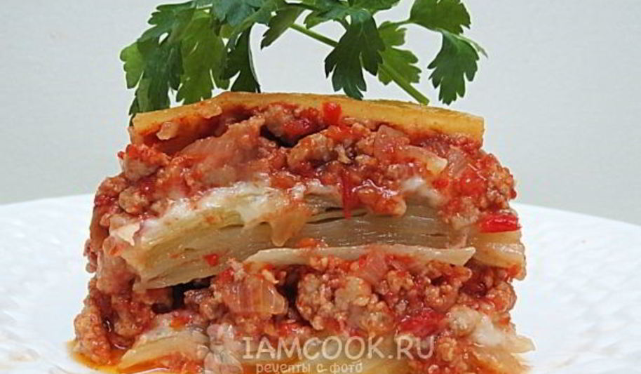 Рецепт капустная лазанья с фаршем
