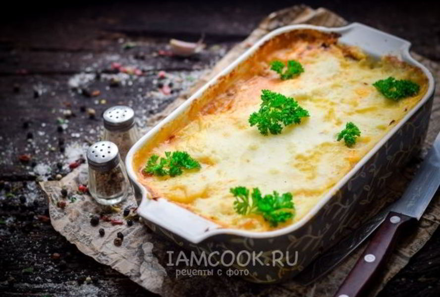 Картофельная лазанья с фаршем