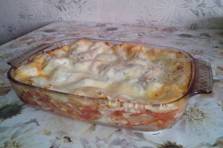 Лазанья болоньезе с соусом бешамель