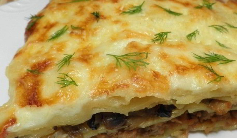 Рецепт лазанья из слоеного теста