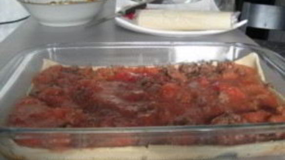 ШАГ 3. лазанья из слоеного теста