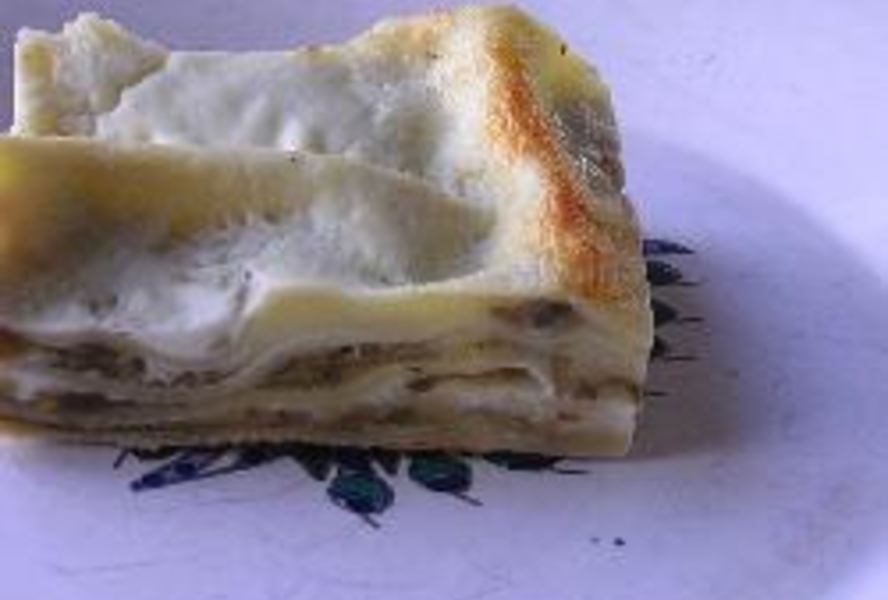 Лазанья с баклажанами и сливочным соусом