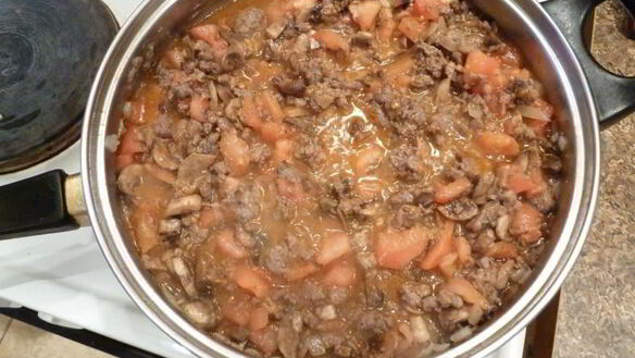 ШАГ 4. лазанья с фаршем и грибами