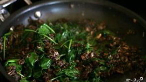 ШАГ 3. лазанья с грибами и шпинатом