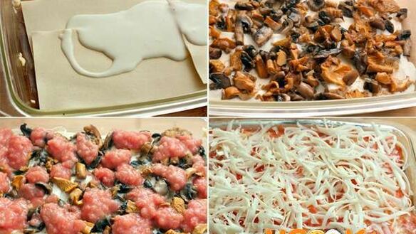 ШАГ 7. лазанья с грибами