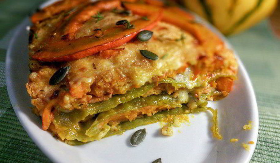 Рецепт лазанья с карамелизированной тыквой