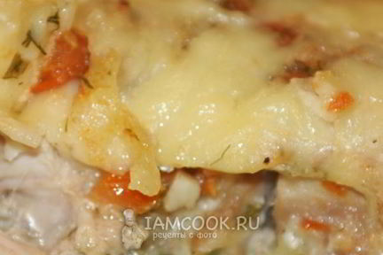 Лазанья с курицей и грибами