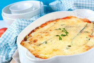 Лазанья с курицей и кабачком