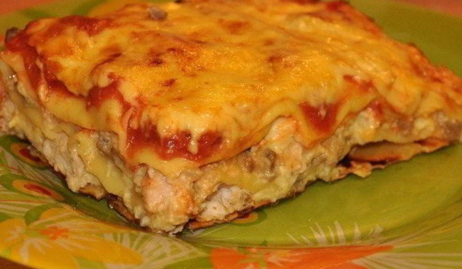 Рецепт лазанья с курицей и шампиньонами