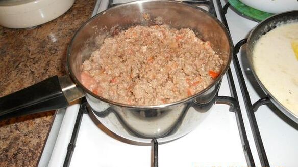 ШАГ 7. лазанья с мясом и грибами