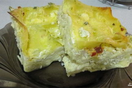 Лазанья с творогом