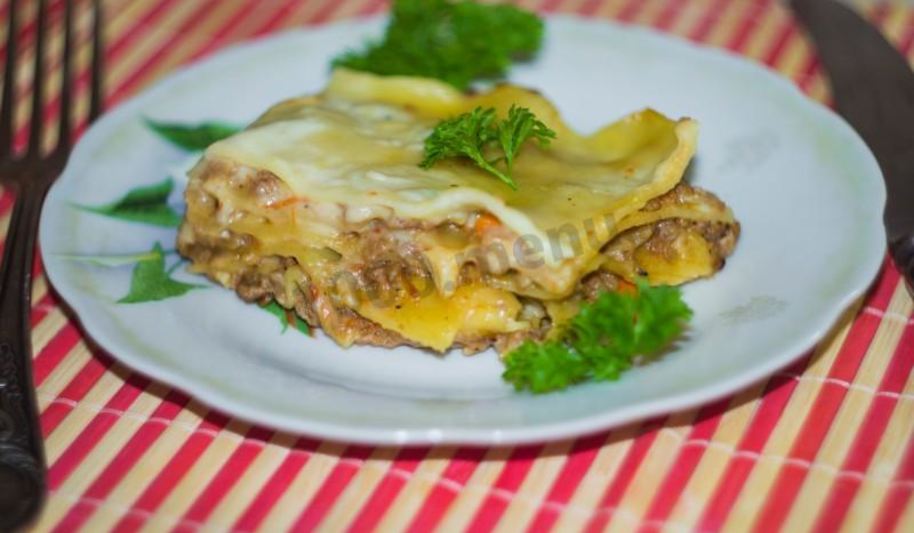 Рецепт лазанья в мультиварке с фаршем