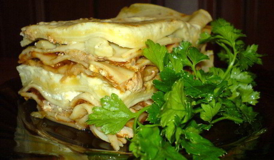 Рецепт моя лазанья с овощами, грибами и мясом