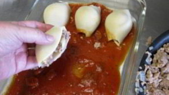 ШАГ 7. большие макароны с фаршем