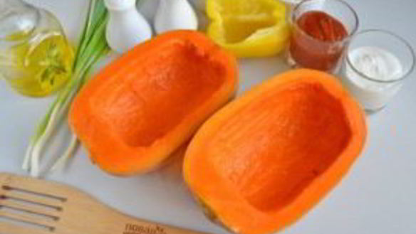 ШАГ 2. фаршированная тыква-спагетти курицей