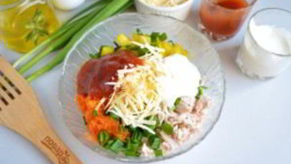 ШАГ 5. фаршированная тыква-спагетти курицей