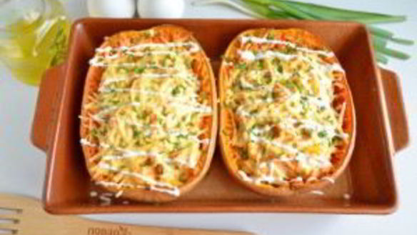 ШАГ 8. фаршированная тыква-спагетти курицей