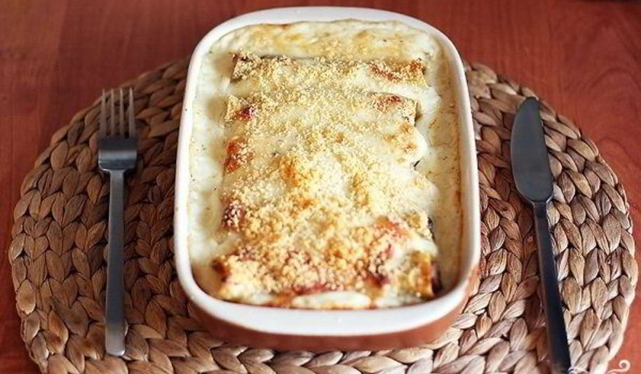 Рецепт фаршированные макароны под соусом