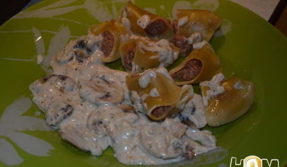 Рецепт каннеллони фаршированные в сливочном соусе