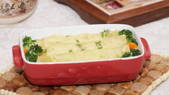 ШАГ 7. каннеллони с курицей и овощами