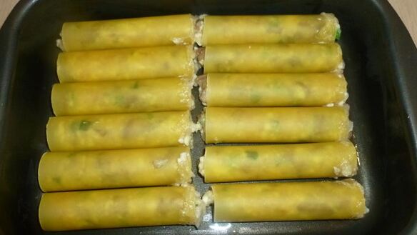 ШАГ 3. каннеллони с рыбой, грибами и адыгейским сыром