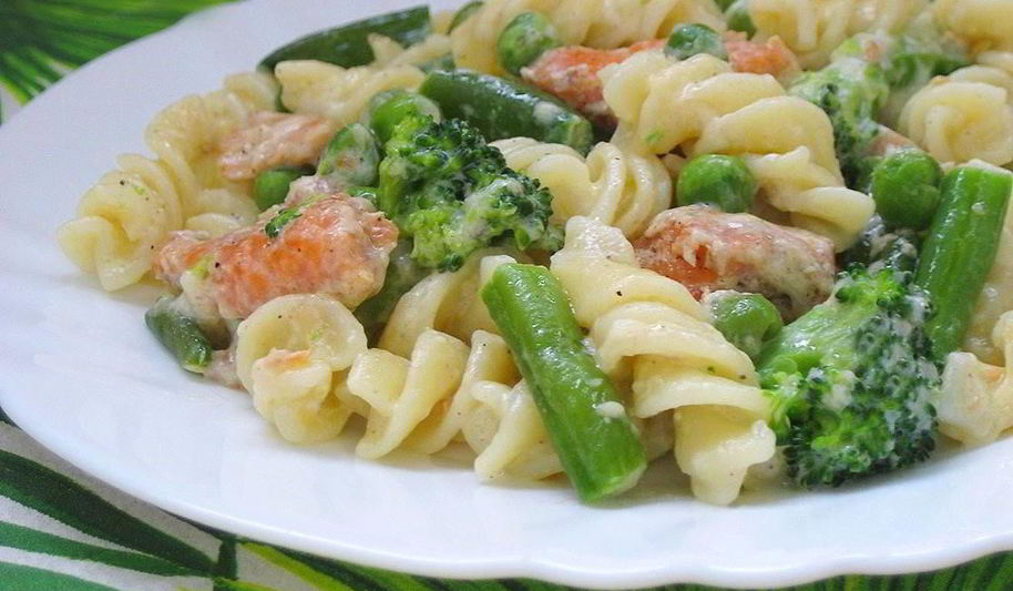 Рецепт макароны с грибами овощами сыром