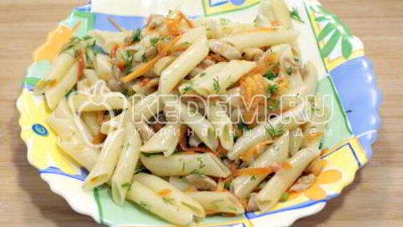ШАГ 5. макароны с грибами