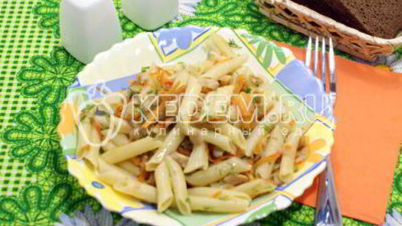 ШАГ 6. макароны с грибами