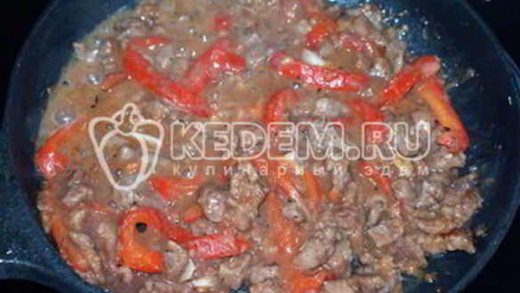 ШАГ 5. макароны с мясом и овощами